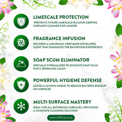 Zoflora - Sweet Freesia & Jasmine Bathroom Cleaner 800ml