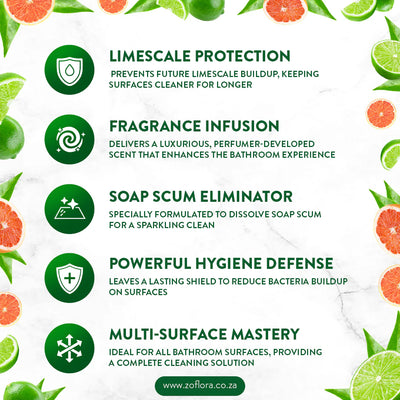 Zoflora - Caribbean Grapefruit & Lime Bathroom Cleaner 800ml